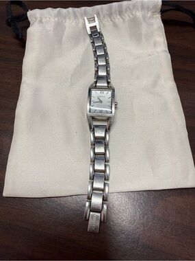 DKNY Silver Tone Square Face Women's Bracelet Watch